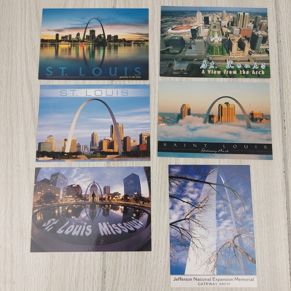 Impact St. Louis Postcards Unisex OS Multi Gateway Arch Skyline Set of 6